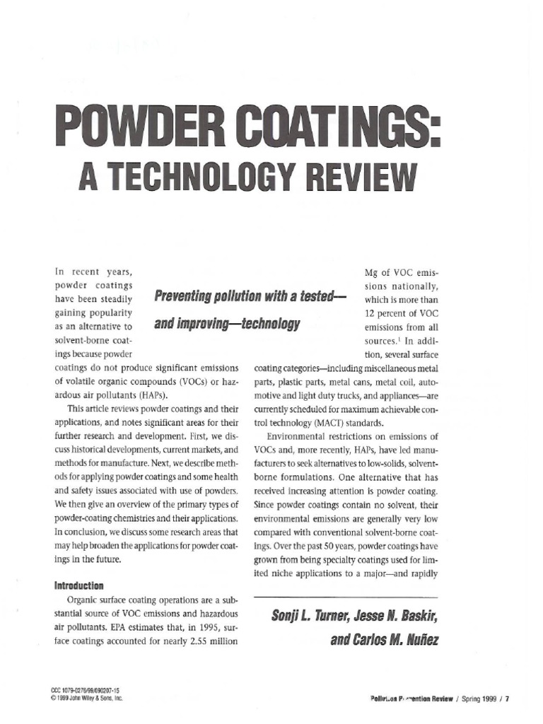 Powder Coatings A Technology Review | PDF