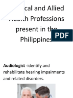 Medical and Allied Health Professions in The Philippines and Other Countries