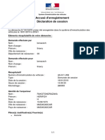 Accusé D'enregistrement Déclaration de Cession PDF