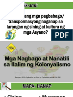 Mga Nagbago at Nanatili Sa Ilalim NG Kolonyalismo