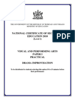 NCSE VAPA (2010) Paper 1 Practical Drama Improvisation-Final