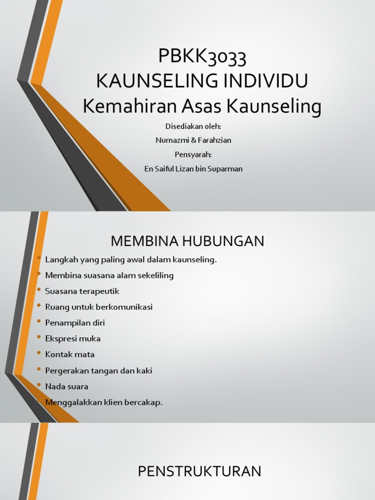 Pbkk3033 Kemahiran Asas Kaunseling Pdf