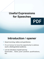 Public speaking useful expressions 