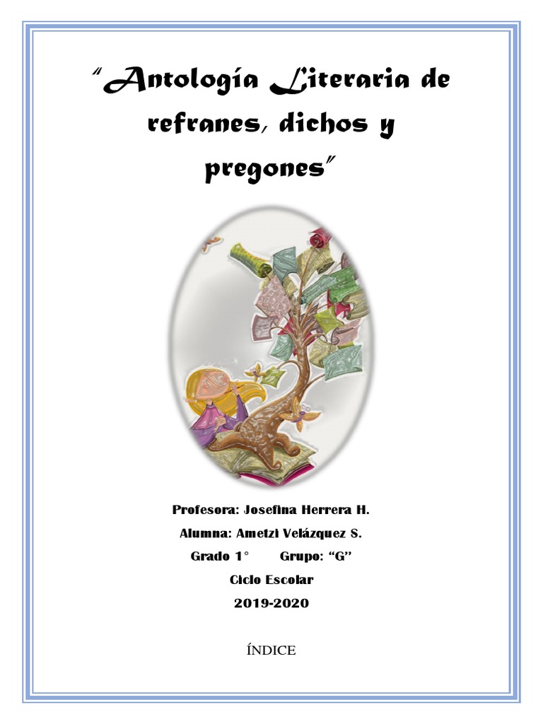 Antología Literaria de Refranes | PDF