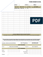 Form Order Excel SKK