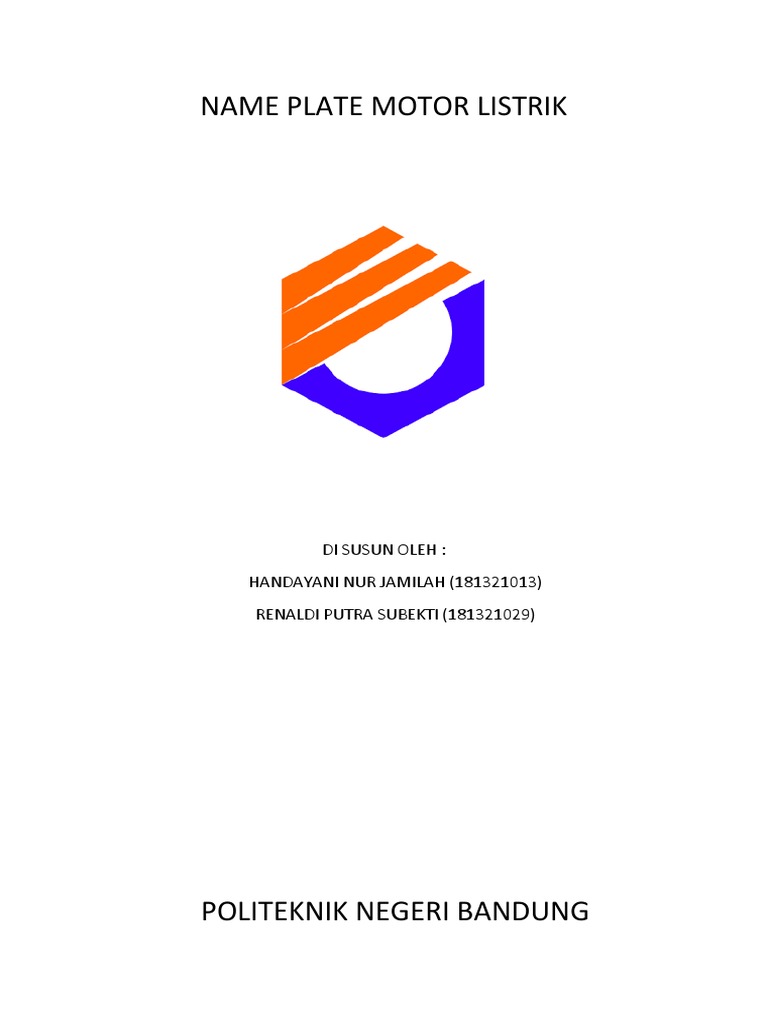 Name Plate Motor Listrik PDF