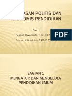 Landasan Politis Dan Ekonomis Pendidikan