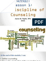 Lesson 1-The Discipline of Counseling