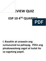Review Quiz Esp 10 4TH QTR