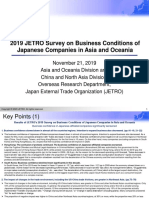 2019 JETRO Survey On Business Conditions of Japanese Companies in Asia and Oceania