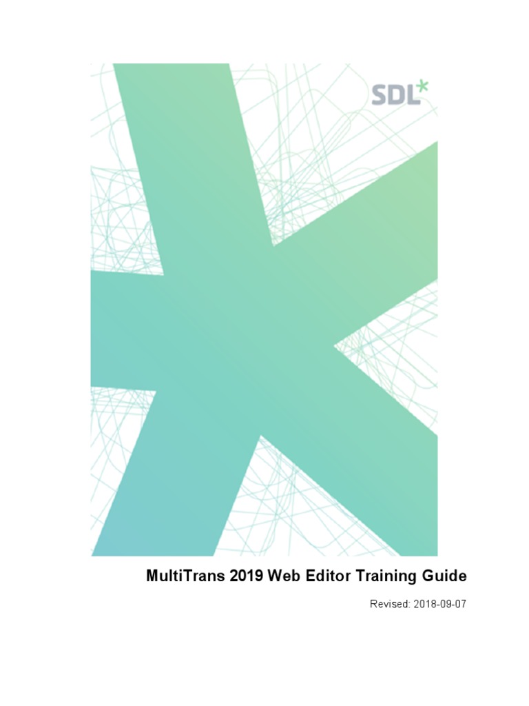 MultiTrans 2019 Web Editor Guide | PDF | File Format | World Wide Web