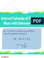 4.3 Interval Estimate of Population Mean With Unknown Variance