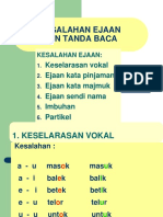 KESALAHAN EJAAN DAN TANDA BACA