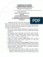 Pengumuman Seleksi Administrasi CPNS Kota Madiun Tahun 2019