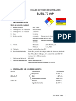 Hoja de datos de seguridad Buzil 72 WP fungicida