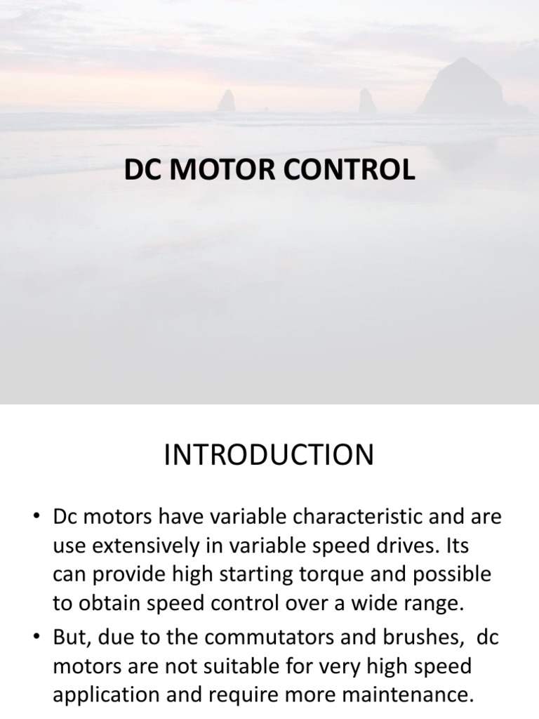 DC Motor Control Techniques Explained | PDF