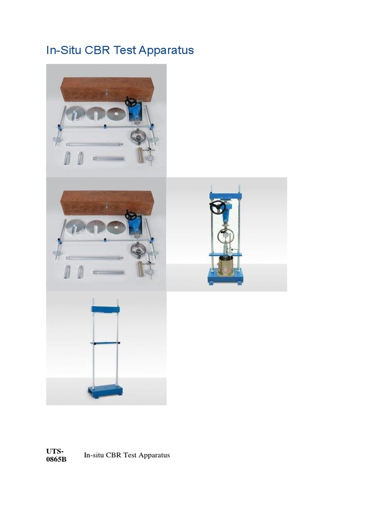 In Situ CBR Test Apparatus | PDF | Technology & Engineering