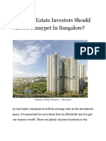 Why Real Estate Investors Should Choose Binnypet in Bangalore