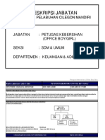 Uraian Jabatan Petugas Kebersihan PDF