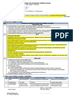 Format RPP Satu Lembar Model Project-Based Learning