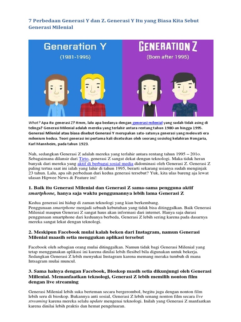 Inilah Perbedaan Generasi X, Y, Z Dengan Dua Generasi Lainnya – XAQE