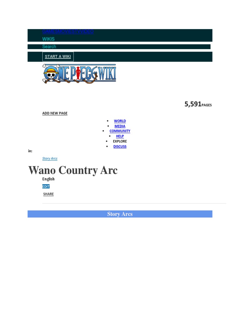Arc Wano Pdf