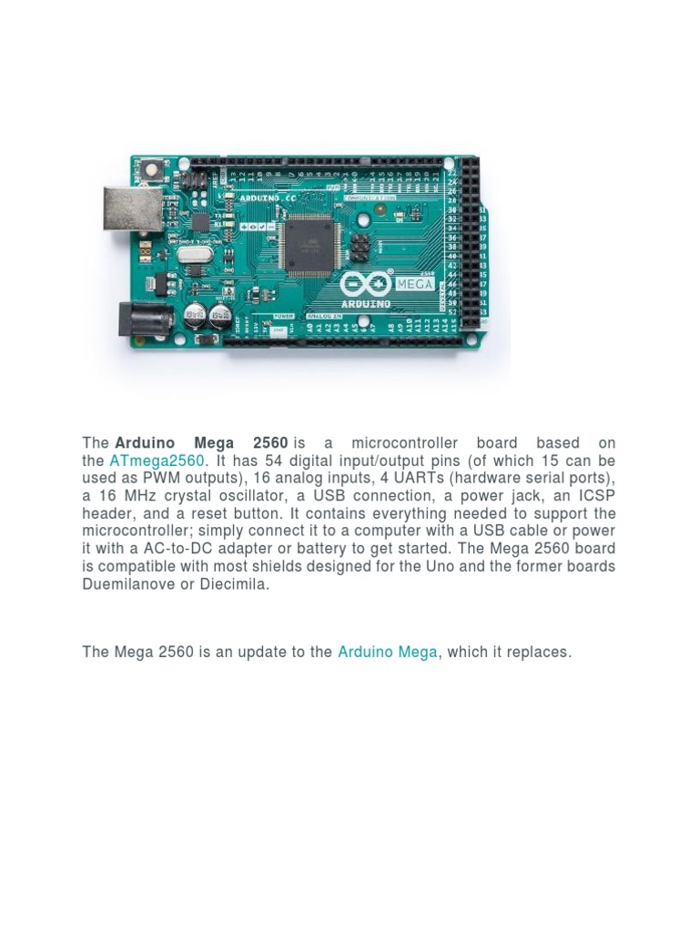 Arduino Mega 2560 | Download Free PDF | Arduino | Electronic Engineering
