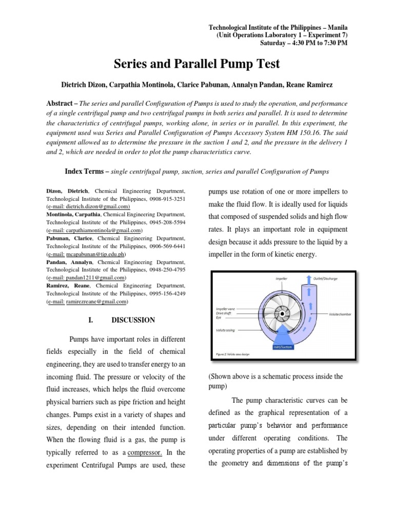 Parallel and Series Pump Uops | PDF | Pump | Gas Technologies