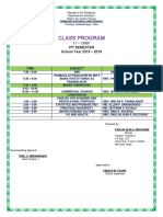 2nd Sem... Classprogram