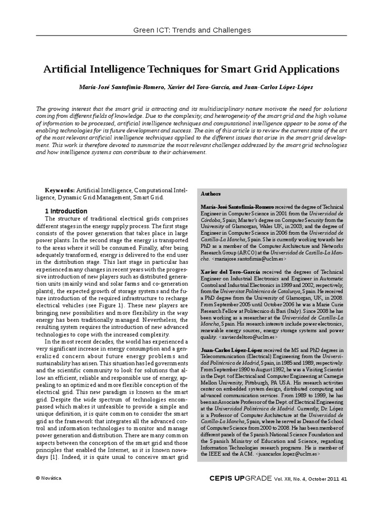 AI and Smart Grid | PDF | Technology & Engineering