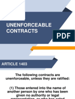 Unenforceable Contracts