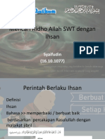 Mencari Kasih Allah SWT Dengan Ihsan