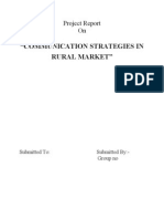 Project Report On Communication Strategies in Rural Market