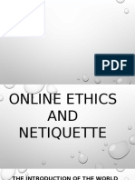 Online Ethics and Netiquette
