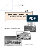 Skolski Kurikulum Za Sk. God. 2019.-2020 PDF