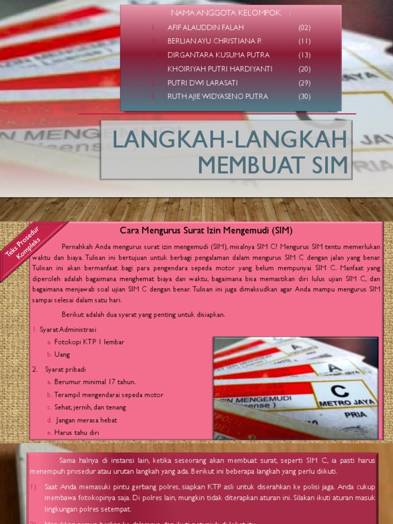 Prosedur Lengkap Membuat SIM C | PDF | Teknologi & Rekayasa