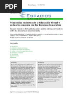 Tendencias recientes de la Educación Virtual y
