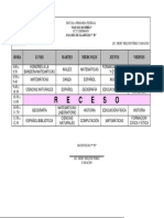 Horario de Clases de 5°