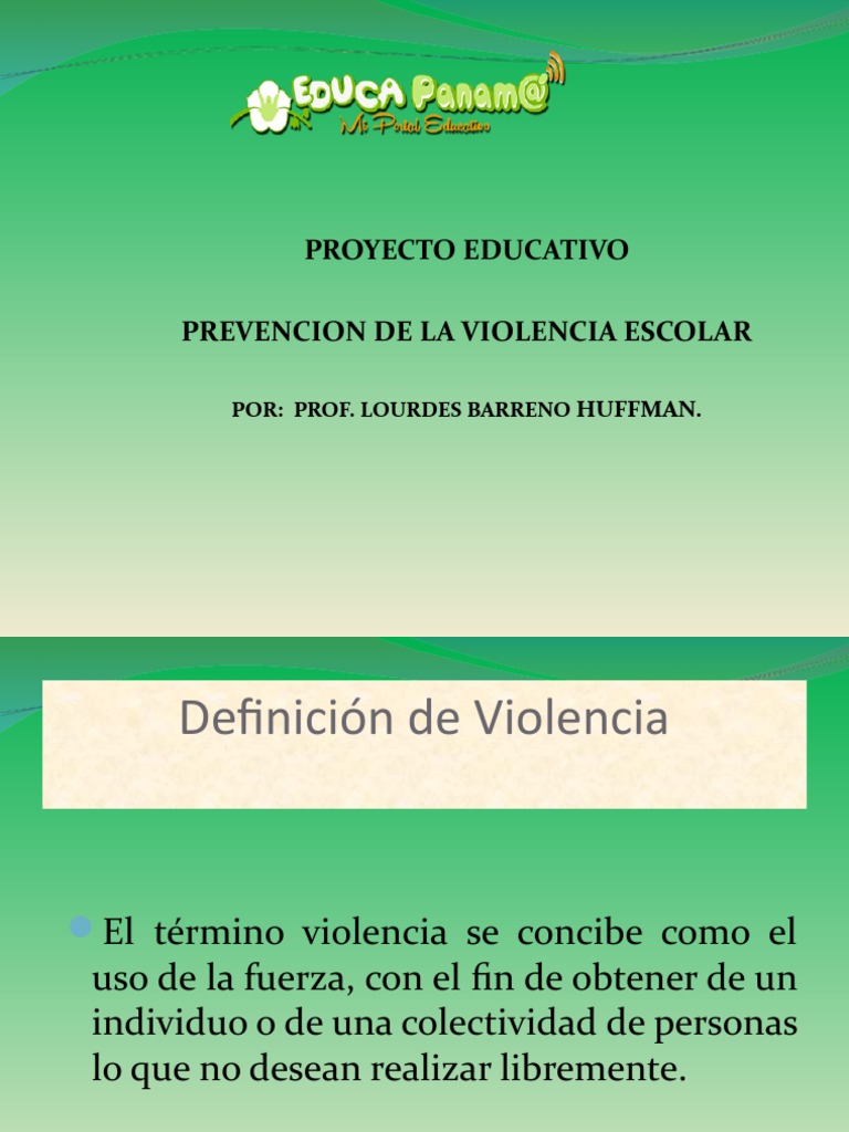 Prevención de la Violencia Escolar | PDF