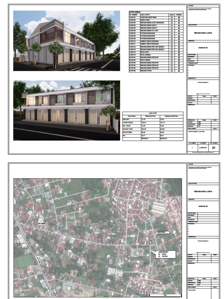 Rencana Ruko 2 Lantai PDF | PDF