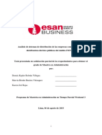 Análisis de sistemas de distribución de las empresas concesionarias