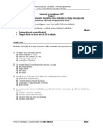 Proba C Competente Lingvistice Limba Italiana Model Subiect