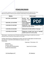 Pengumuman Jadwal Ao Sepatan