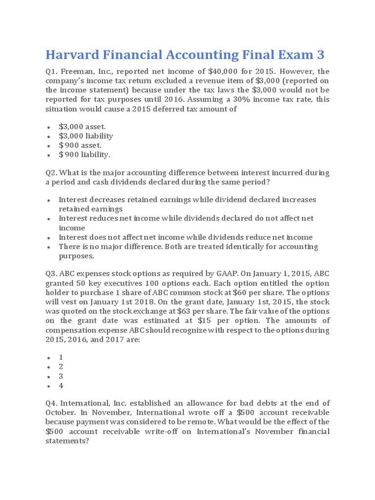 Harvard Financial Accounting Final Exam 3.docx