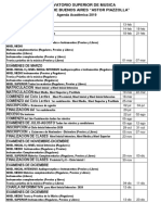 Agenda Académica 2019 Conservatorio Piazzolla