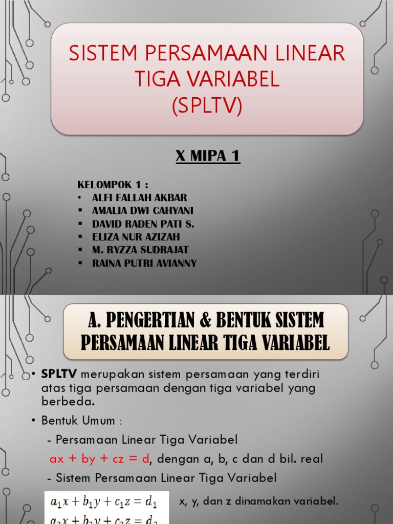 Konsep SPLTV-1 | PDF | Metode & Bahan Ajar | Komputer