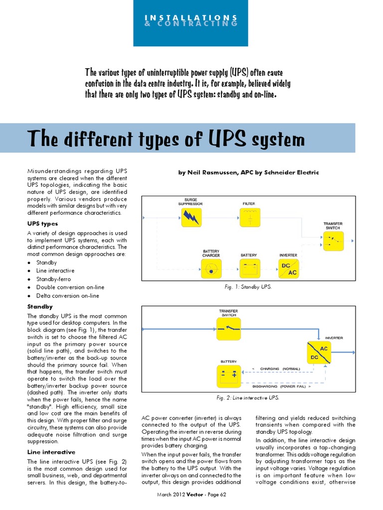 Different Types of UPS's | PDF