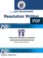 Resolution Writing