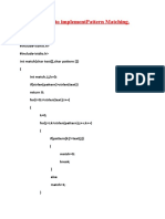 Program of Pattern Matching