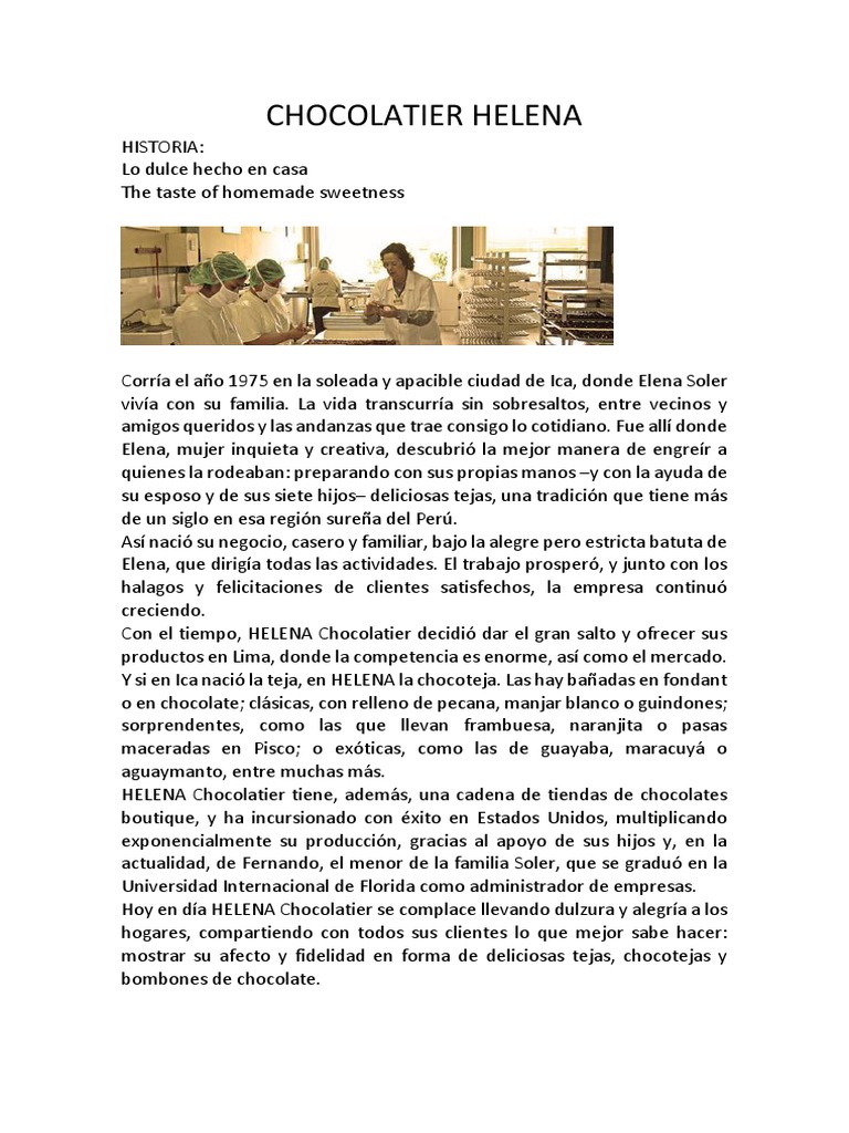 Chocolatier Helena PDF